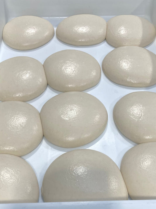 Tray containing Biga dough balls